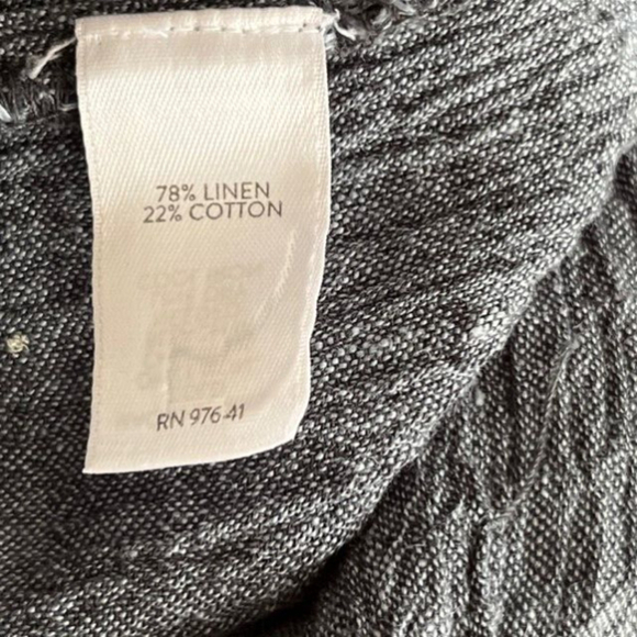 J. Jill Pure Jill Gray Crinkle Linen Stretch Loose Ankle Pants Size Small - Picture 5 of 6